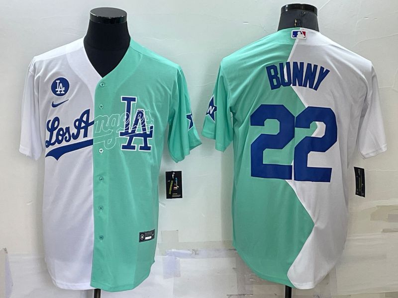 Cheap Men Los Angeles Dodgers 22 Bunny green white Nike 2022 MLB Jersey1